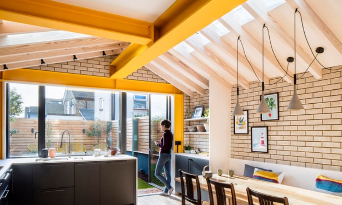 Vaulted Ceiling Pendants by Woodrow Architects