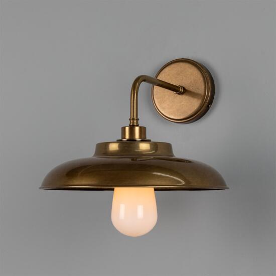 Darya Brass Outdoor Wall Light IP65, Antique Brass