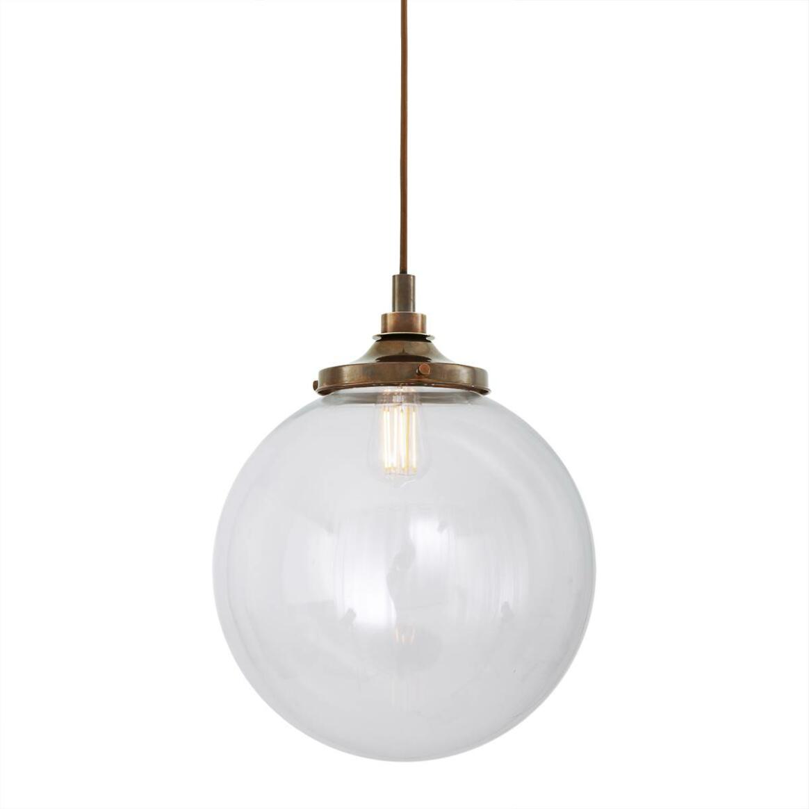 Laguna Clear Globe Pendant Light 35cm IP44 main product image