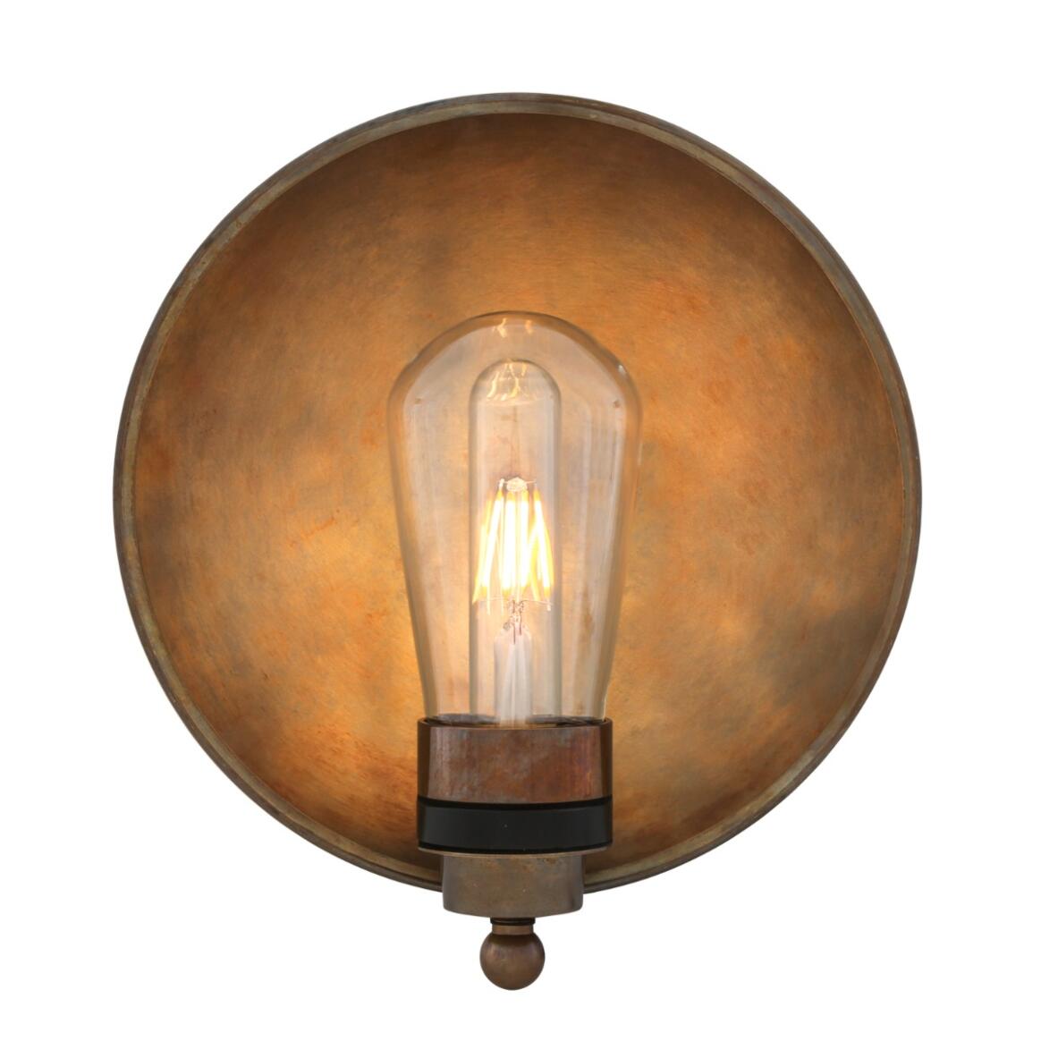 Galit Brass Dish Wall Light IP65 main product image