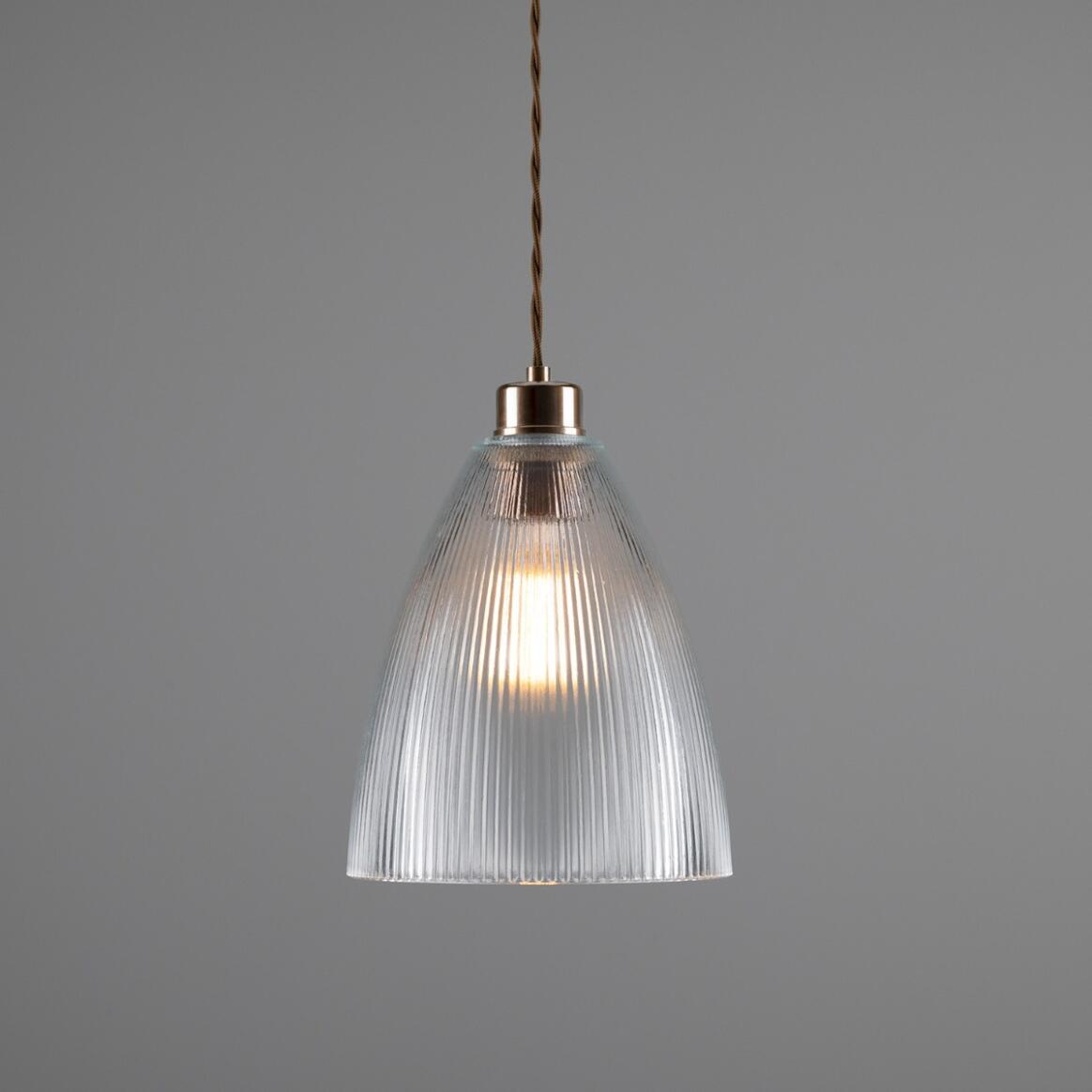 Corvera Prismatic Glass Shade Pendant Light 20cm main product image