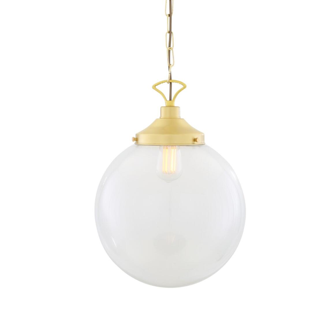 Riad clear globe pendant light 35cm main product image