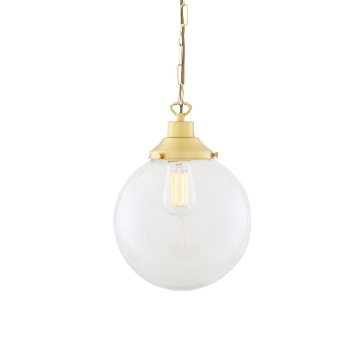 Riad clear globe pendant light 9.8" main product image