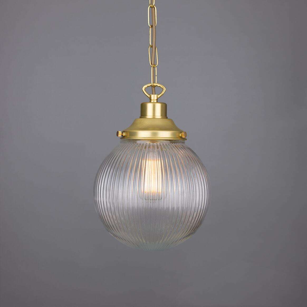 Fitzroy Small Prismatic Glass Globe Pendant Light 20cm main product image