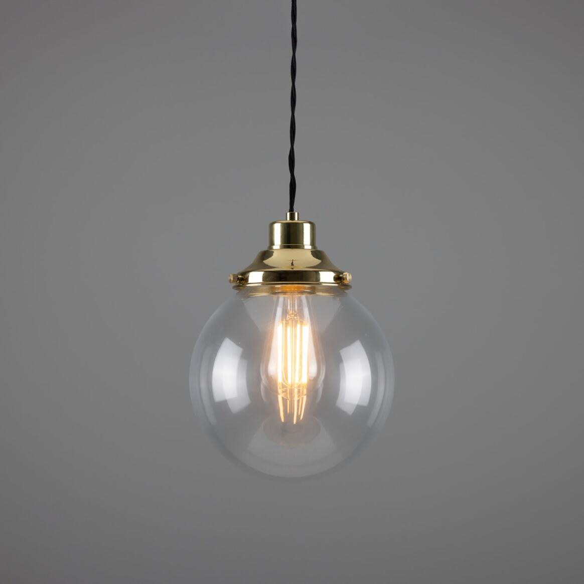 Virginia clear globe pendant light 20cm main product image