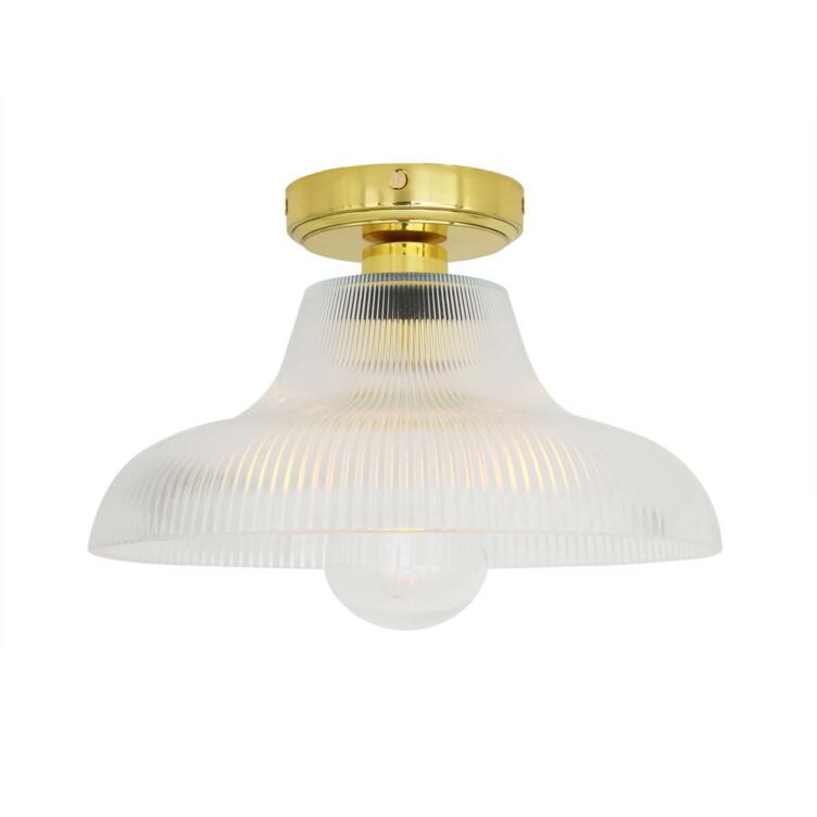 Aquarius Prismatic Glass Ceiling Light 30cm IP65