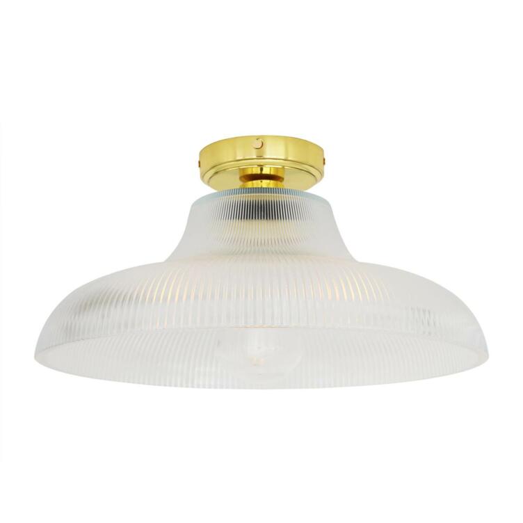 Aquarius Prismatic Glass Ceiling Light 40cm IP65